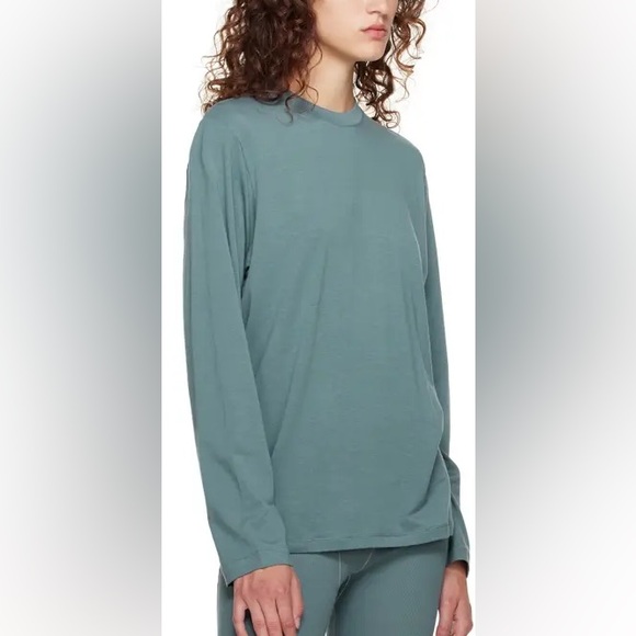 SKIMS Tops - New SKIMS Teal Long Sleeve Top boyfriend tee kyanite relaxed fit